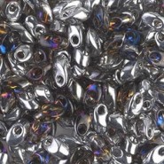 Miyuki long Magatama beads 4x7mm - Crystal heliotrope LMA-4554